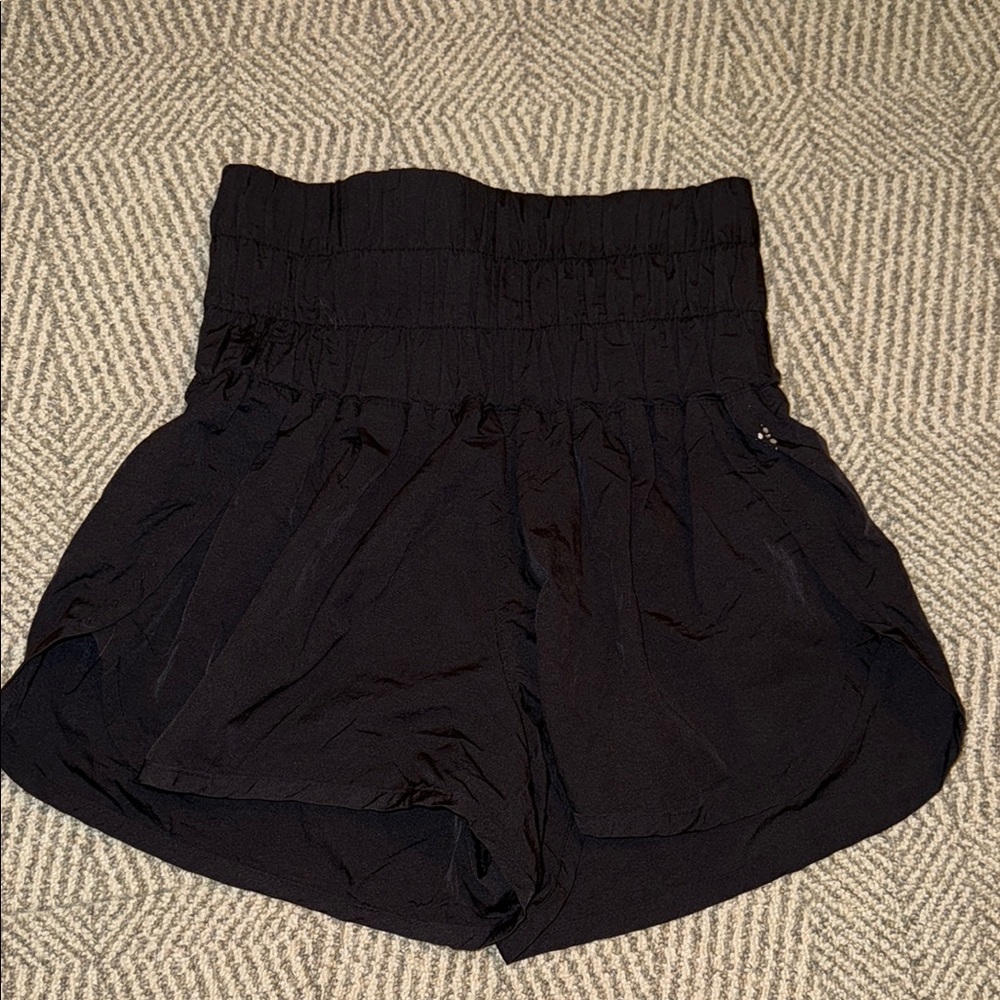 FP Movement Black High Waist Athletic Shorts